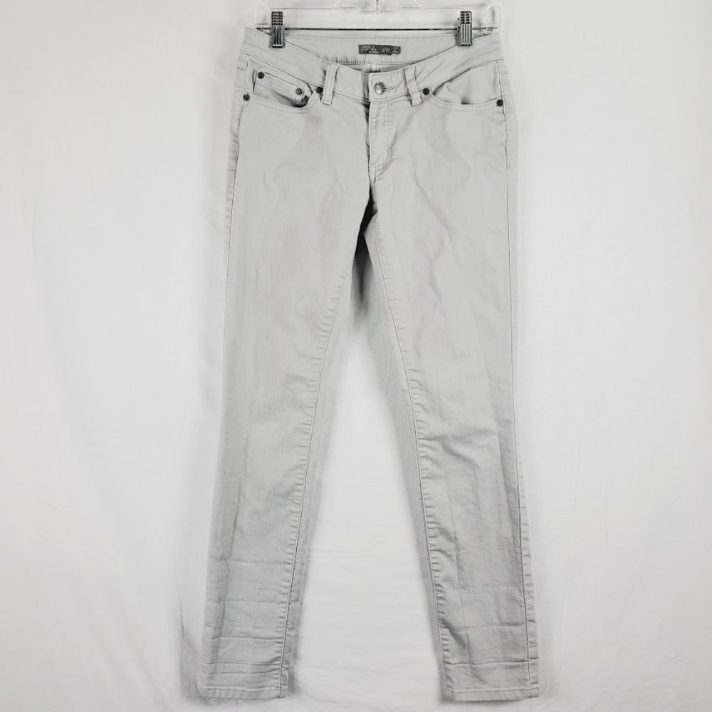 Prana Kara Jeans Size 4 27 Agave Light Gray Organic Cotton Blend - Picture 2 of 5
